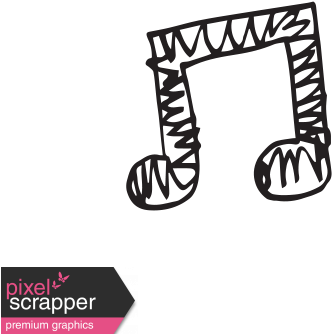 Art Class Music Doodle Music Note 2 Template - Music Note Doodle Png (456x456), Png Download
