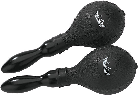 Remo Crown Percussion Pro Maracas - Remo Plastic Traditional Maracas Black (600x600), Png Download