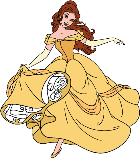 Dress Clipart Princess Belle - Disney Ds Mug Bell (489x552), Png Download