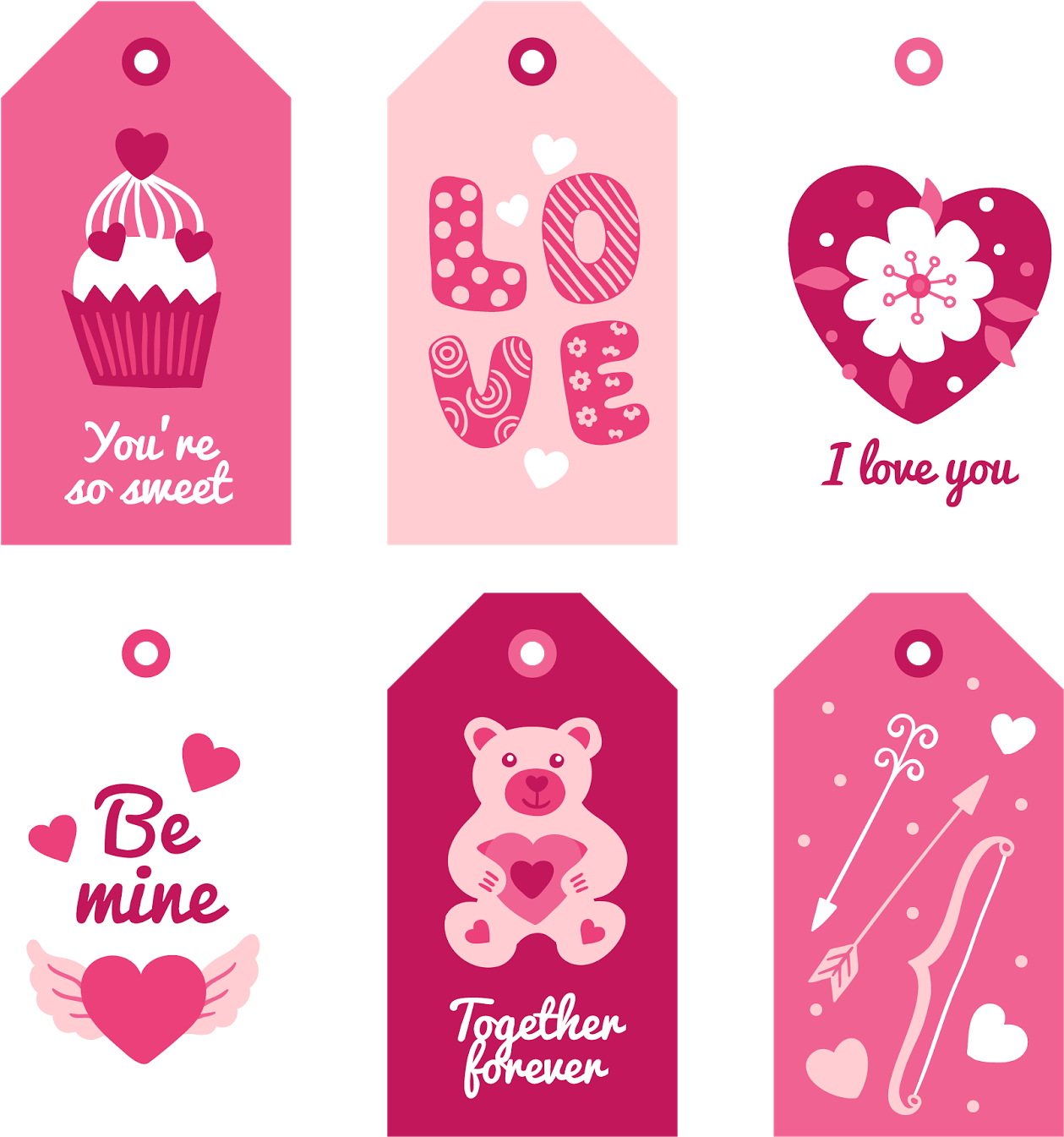 Gift Tag Png Download Valentine Gift Tag (1600x1600), Png Download
