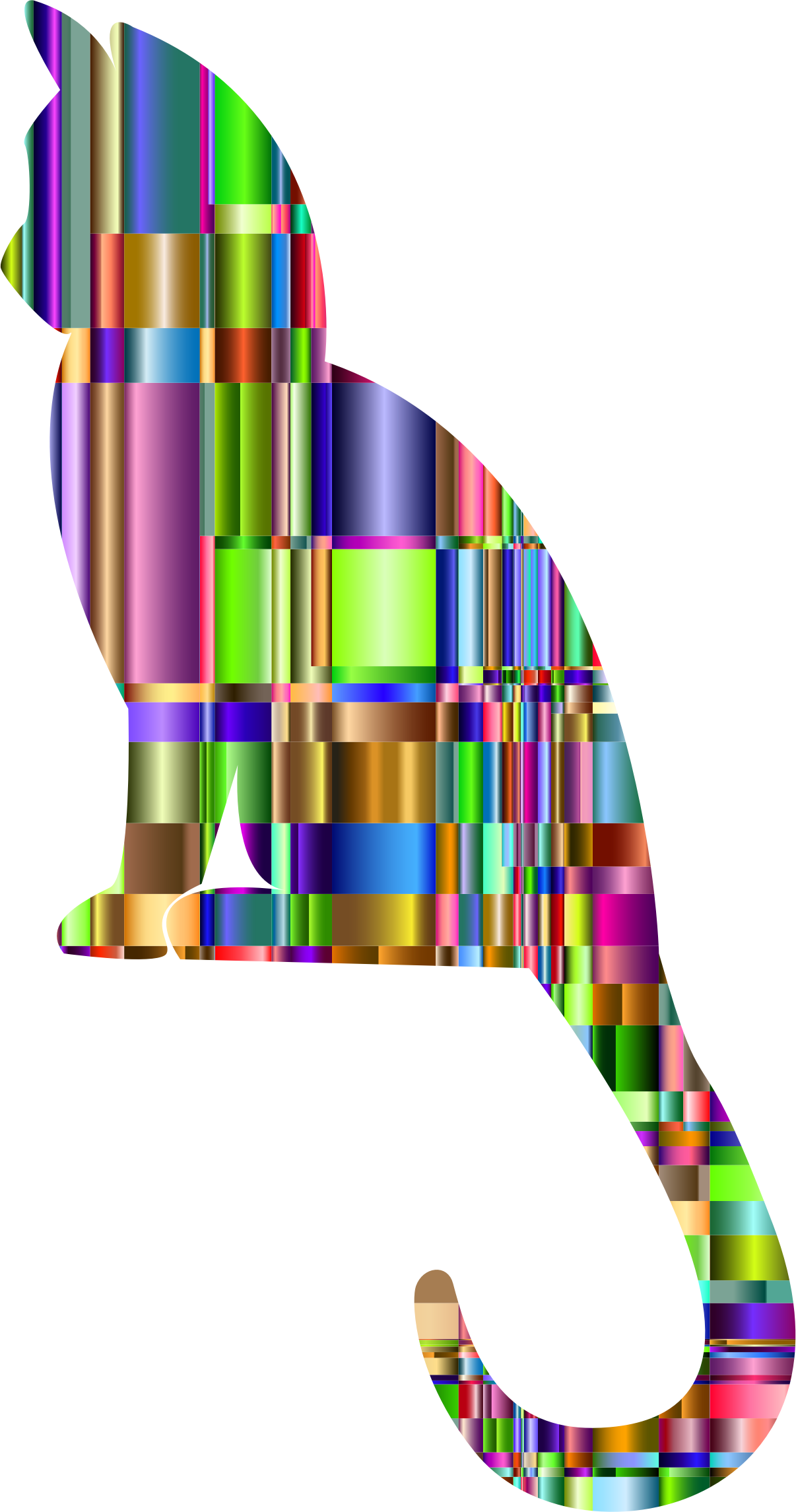 Big Image - Rainbow Chromatic Cat Necklaces (1206x2290), Png Download