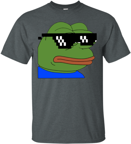 Pepe Thug Life Glasses T-shirt - T-shirt (600x600), Png Download