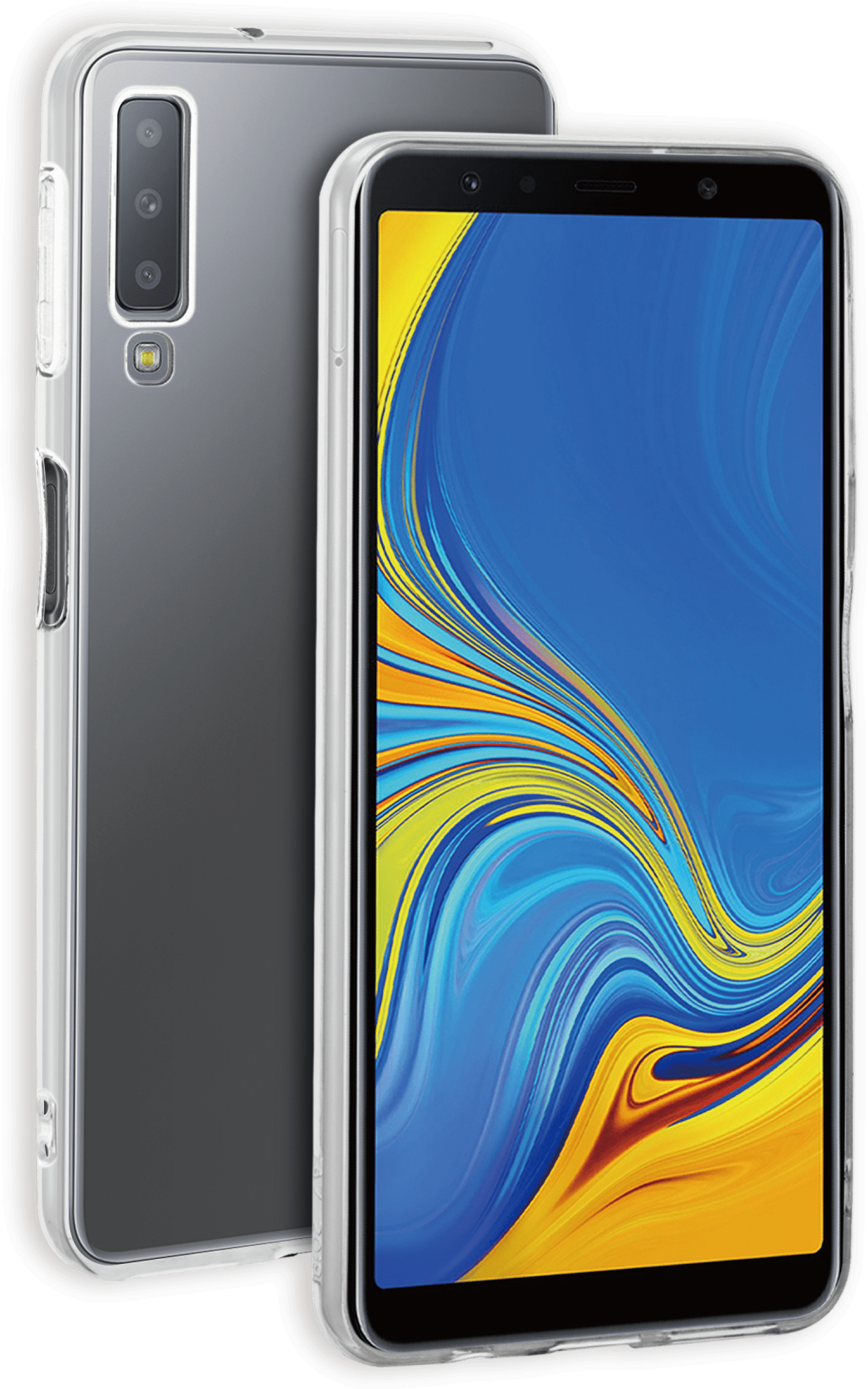 Behello Samsung Galaxy A7 Transparent Thingel Case - Poco F1 Vs Samsung A7 2018 (3000x3000), Png Download