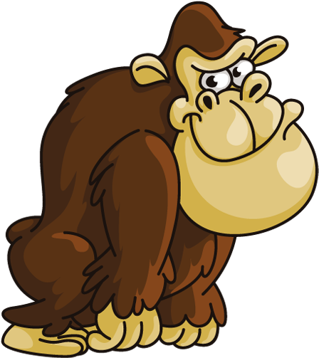 Cartoon Gorilla Png Png Freeuse Download - G Gorilla (450x510), Png Download