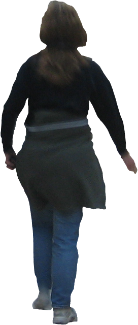 Blurry Woman 1 Woman Walking Png - Girl Walking Away Png (639x639), Png Download