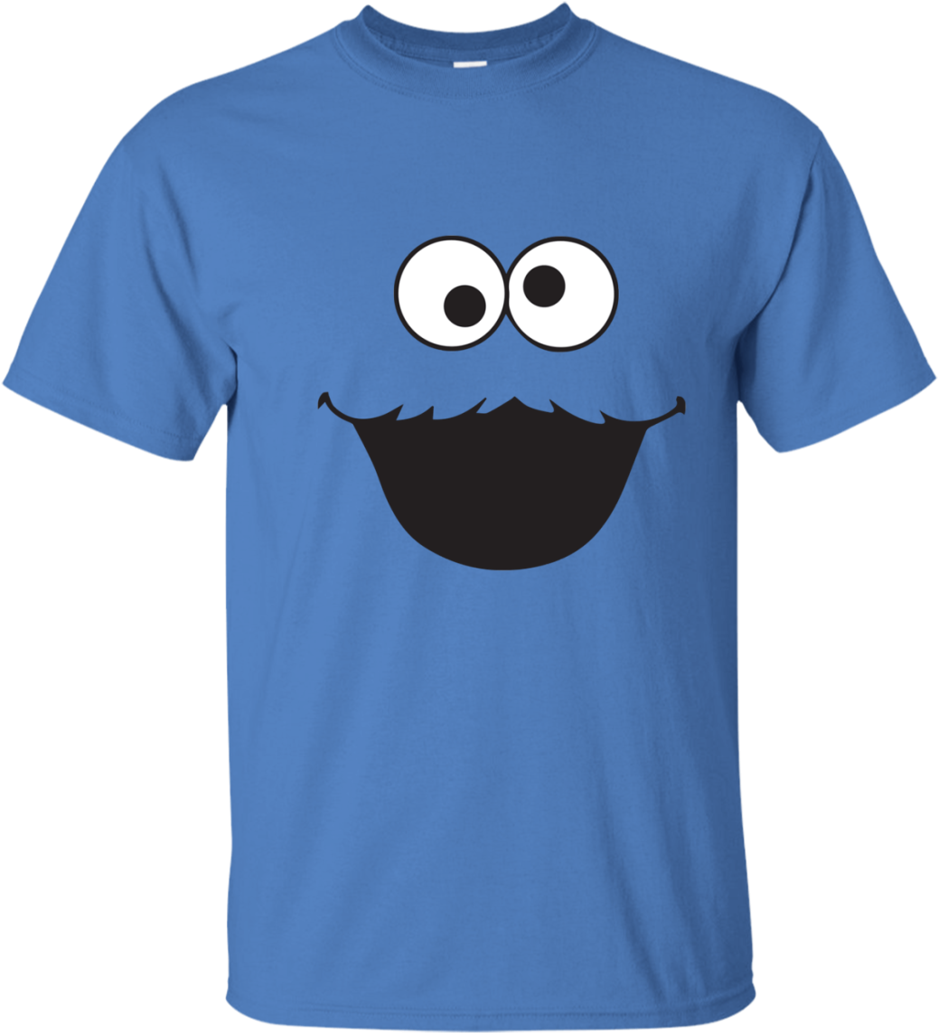 Sesame Street Cookie Monster Face T-shirt, Hoodie, - Cookie Monster T Shirt (1155x1155), Png Download