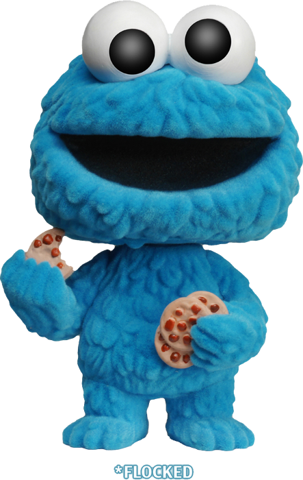 Cookie Monster Flocked Nycc Exclusive Pop Television - Flocked Cookie Monster Pop (443x700), Png Download