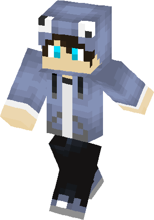 Cookie Monster Boy Skin - Minecraft (317x453), Png Download