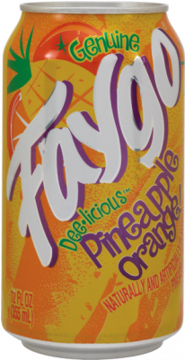 Faygo Pineapple Orange 12oz Can - Pineapple Flavour Soft Drink (350x400), Png Download