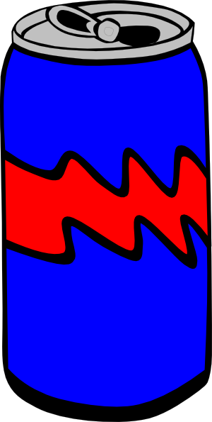 Blue Pop Can Clip Art At Clker - Can Clip Art (300x595), Png Download