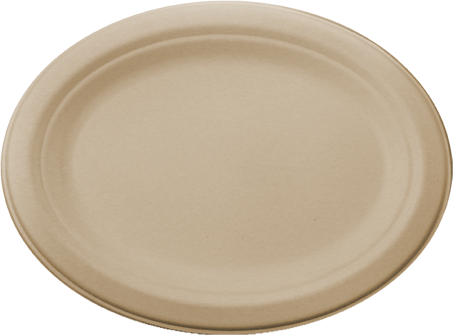 10" Fiber Oval Plate - Fiber (819x622), Png Download