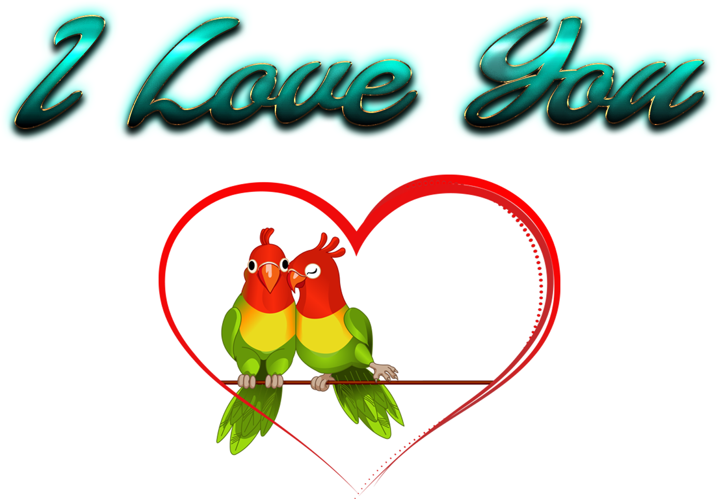 I Love You Hd Png Images - Love Birds Clipart (1920x1200), Png Download