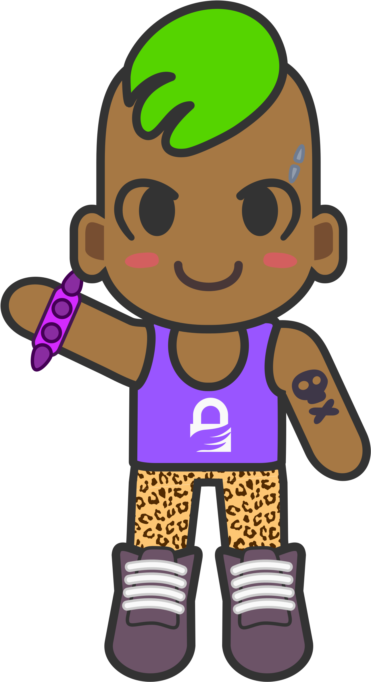 This Free Icons Png Design Of Kawaii Cryptopunk - Ella And Viv Paper Company Safari Leopard Paper (1412x2400), Png Download