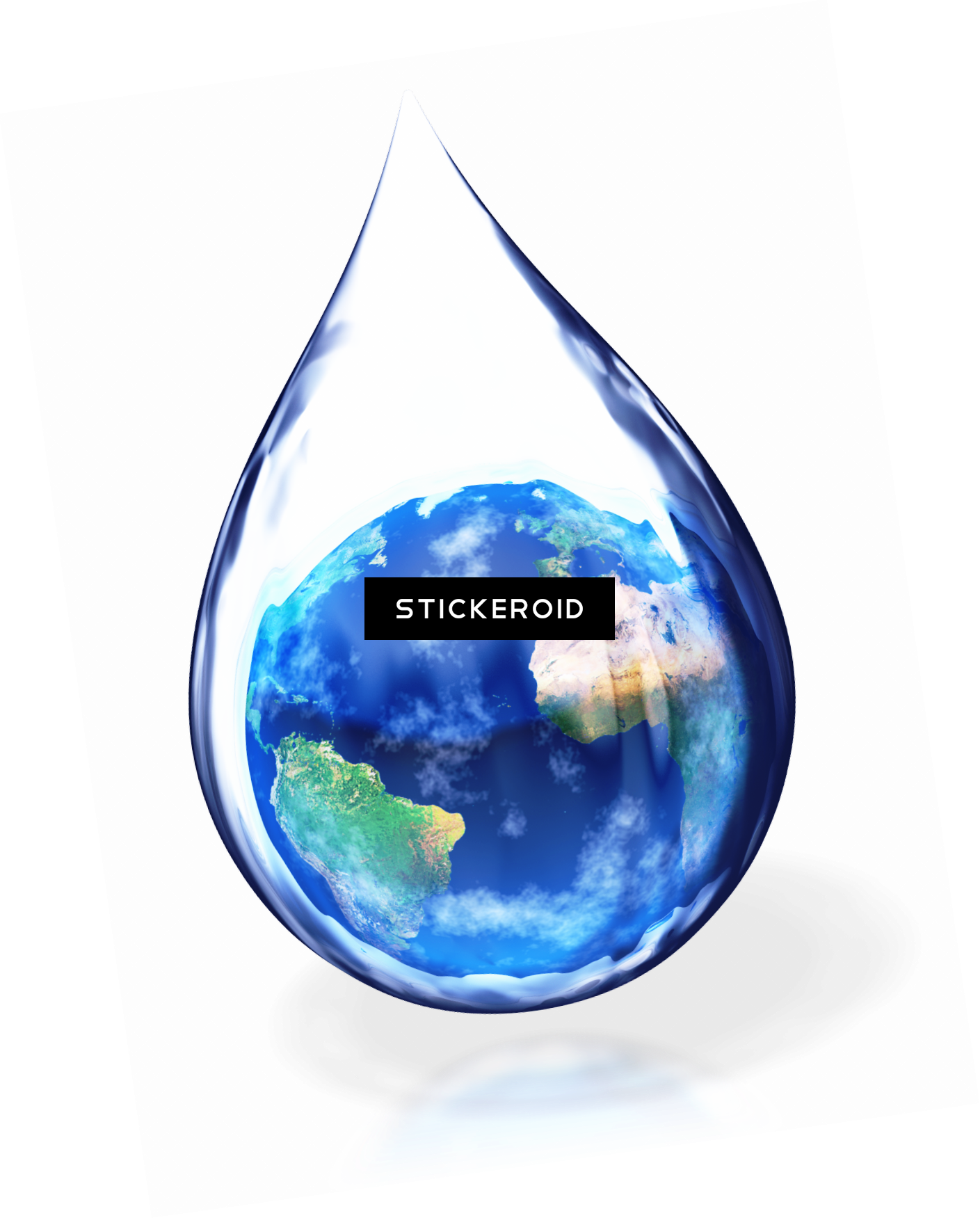 Water Drop - Water On Earth (1409x1751), Png Download