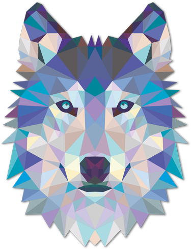 Head Of Origami Wolf - Wolf Modern Art (490x490), Png Download