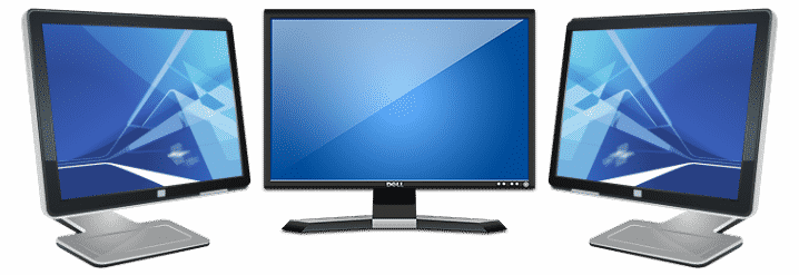 Multiple Monitors Pic - Multiple Monitors Png (718x247), Png Download