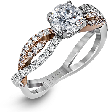 Dr352 White 18k Semi - Simon G. Dr352 Fabled Engagement Ring Setting (400x400), Png Download