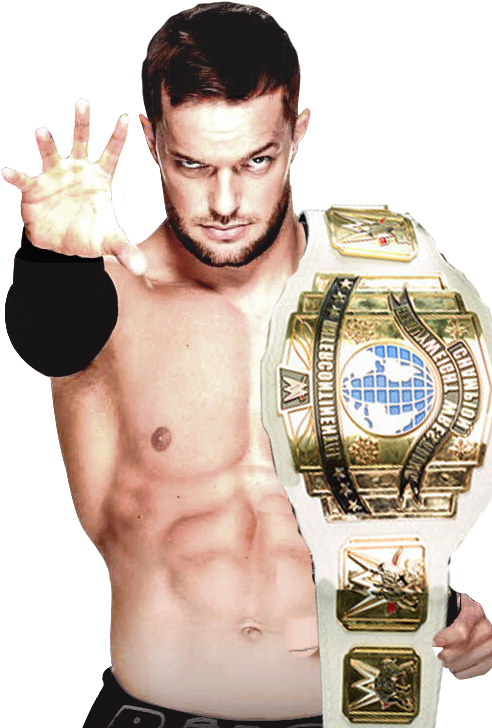 3 Apr - Finn Balor Intercontinental Title (517x749), Png Download