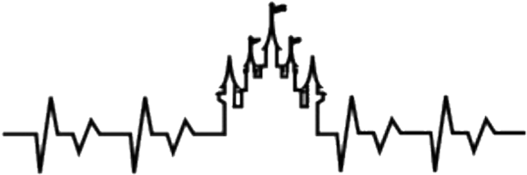 Heartbeat Castle Disney Freetoedit - Disney World Castle Heartbeat (632x240), Png Download