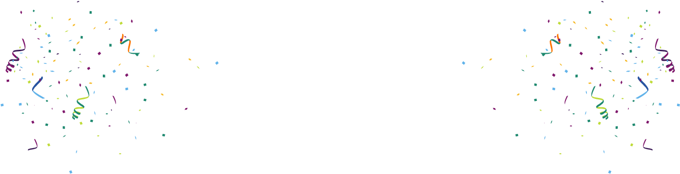 Confetti - Circle (1345x376), Png Download