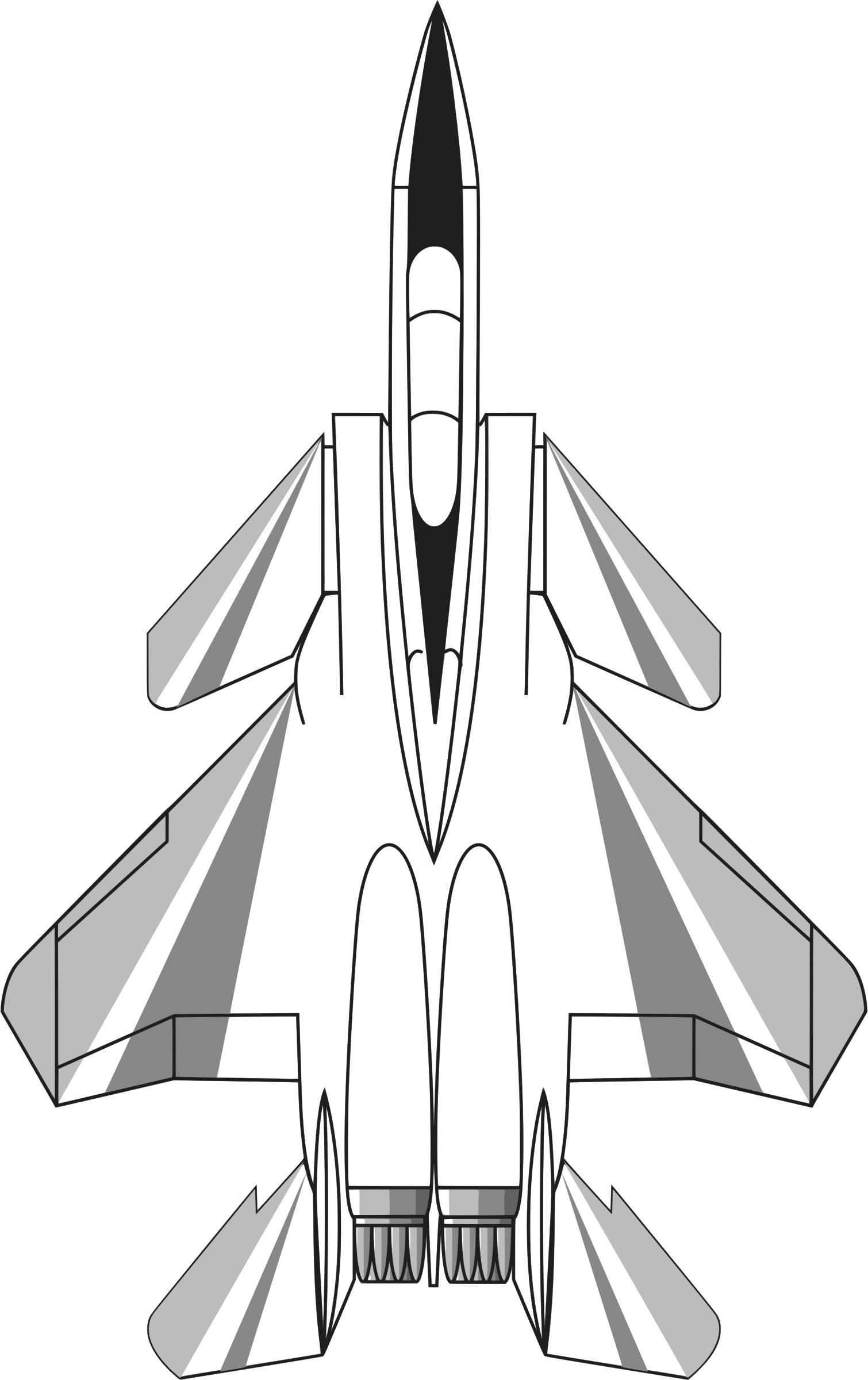 This Free Icons Png Design Of F15 Jet - Cartoon Jets Top View (1510x2400), Png Download