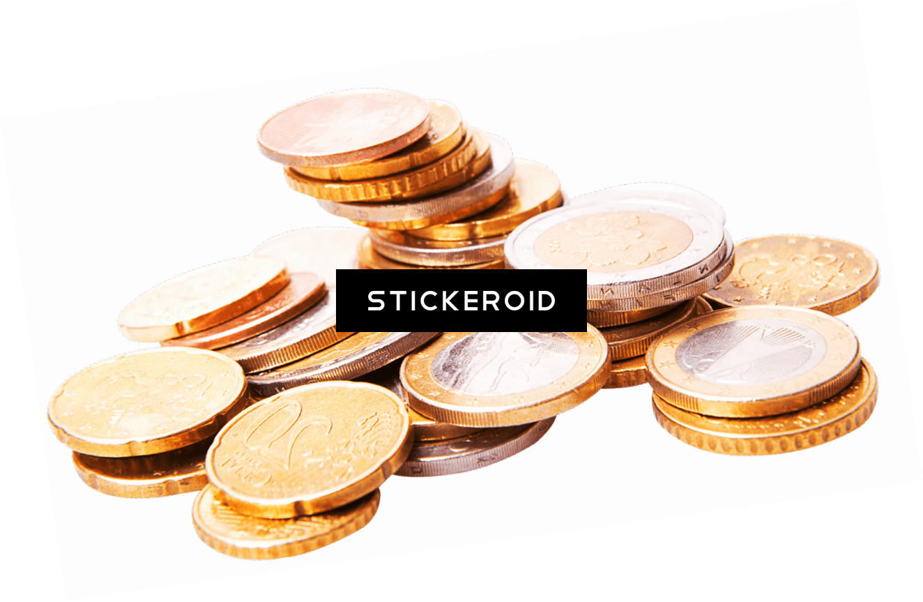 Stack Of Euro Coins - Coin (1324x863), Png Download