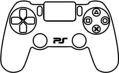 Ps4 Controller Vector - Ps4 Controller Drawing Easy (400x400), Png Download