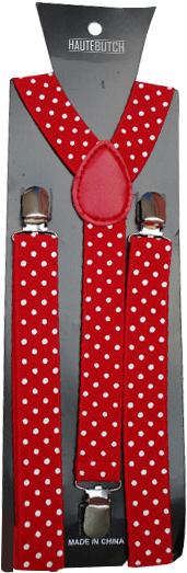Polka Dot Suspenders - Dress (457x613), Png Download