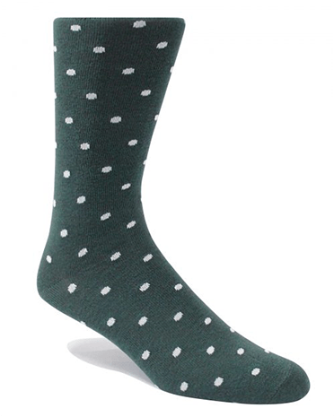 Polka Dots Green - Sock (1000x464), Png Download