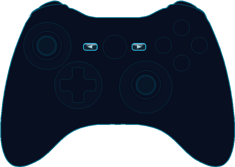 Xbox360 Controller Back Start - Game Controller (1000x598), Png Download