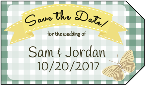 Picnic Themed "save The Date" - Wine (500x308), Png Download