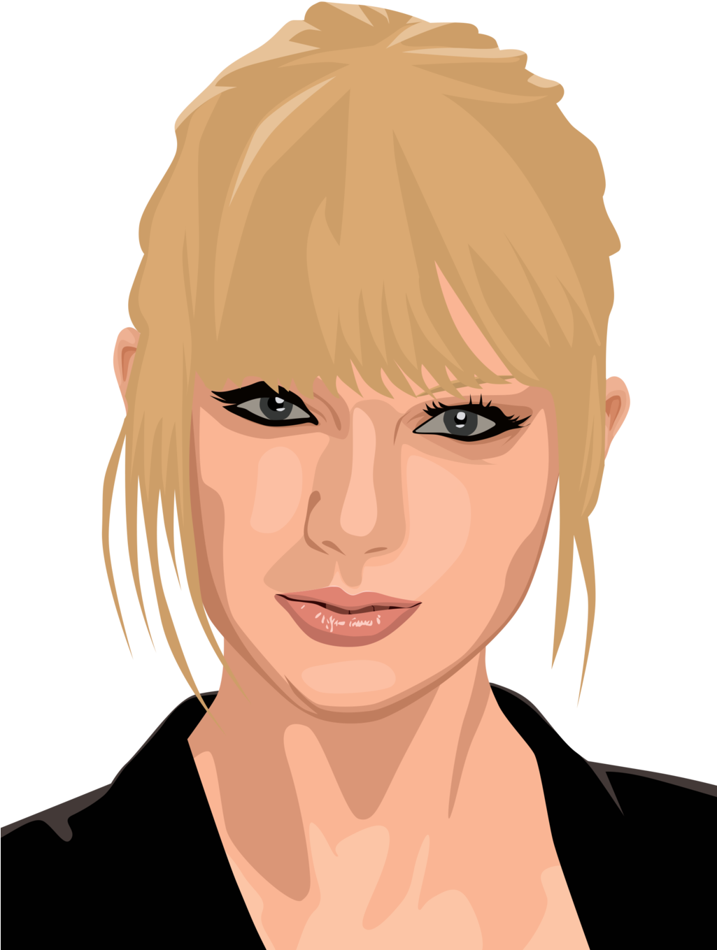 Taylor Swift Vector By Dewickeyr - Taylor Swift Vector Portrait (1024x1432), Png Download