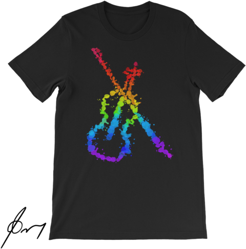 Colour Splatter Violin - Embrace Your Weird Side (500x500), Png Download