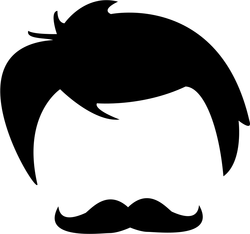 Male Hair Of Head And Face Shapes Comments - Male Hair Vector Png (981x918), Png Download