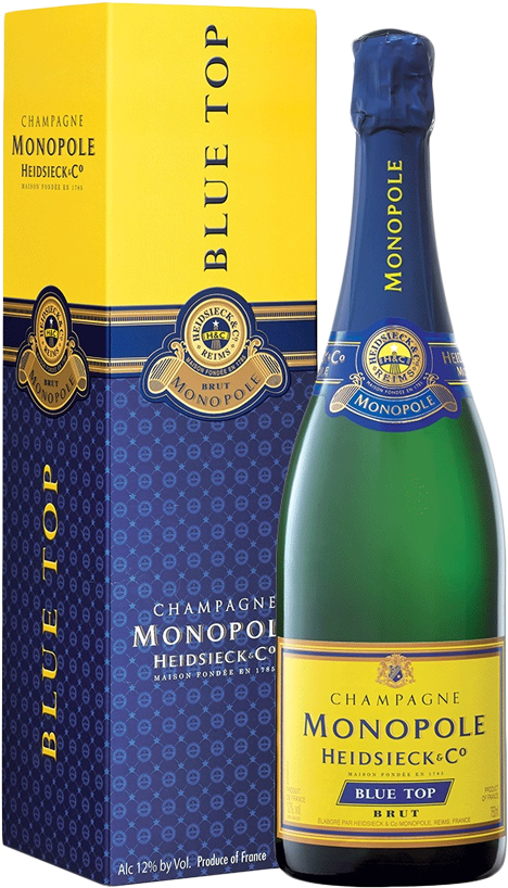 Heidsieck & Co Monopole Blue Top Brut Nv Giftbox - Blue Top Champagne Monopole (900x900), Png Download