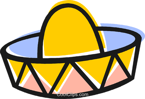 Mexican Hat Royalty Free Vector Clip Art Illustration (480x330), Png Download