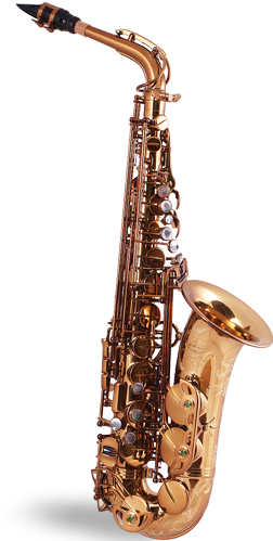 Vintage Gold - Instrument De Musique Saxophone (380x500), Png Download
