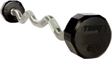 Troy Rubber Barbell (371x325), Png Download