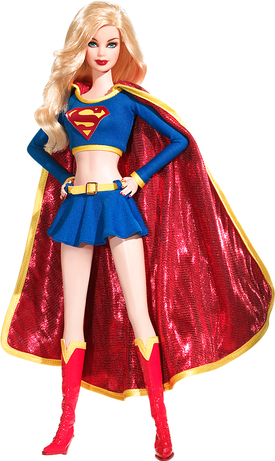 Supergirl - Supergirl Barbie Dolls (640x950), Png Download