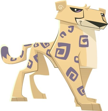 Tan Cheetah - Animales De Animal Jam (453x468), Png Download