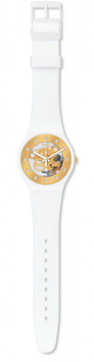 Swatch Sunray Glam, Suoz148, Women Watch, White (1000x1194), Png Download