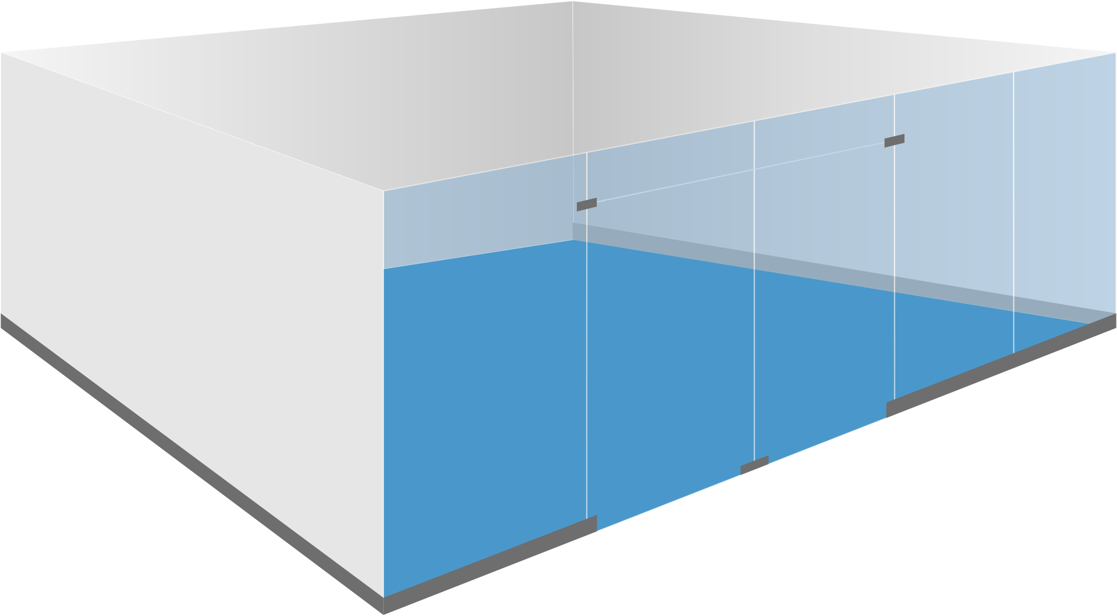 Inline Partitionone Glass Wall - Wall (2586x1423), Png Download