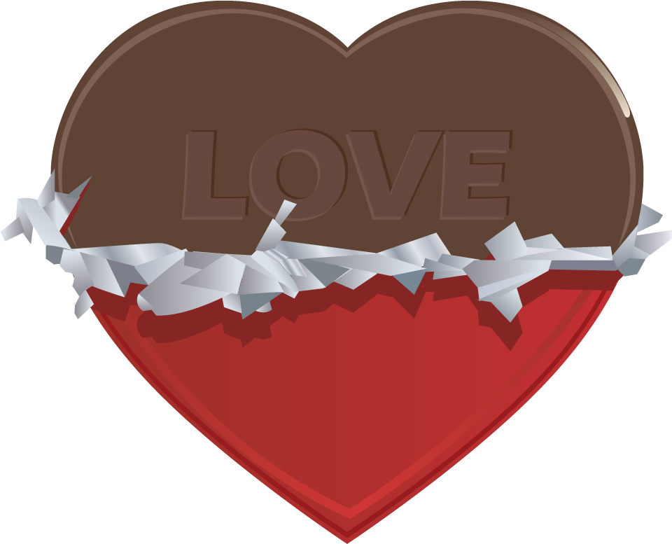 Chocko Heart Png Clipart - Corazón De Chocolate En Png (959x802), Png Download