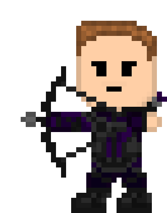 Hawkeye - Pixel Art (420x500), Png Download