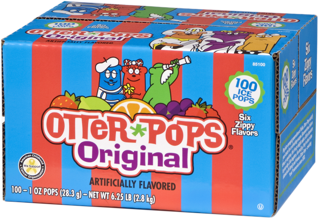 100 Ct/1 Oz Original Ice Pops - Otter Pops Assorted Ice Bars - 100 Count, 100 Oz Box (885x604), Png Download