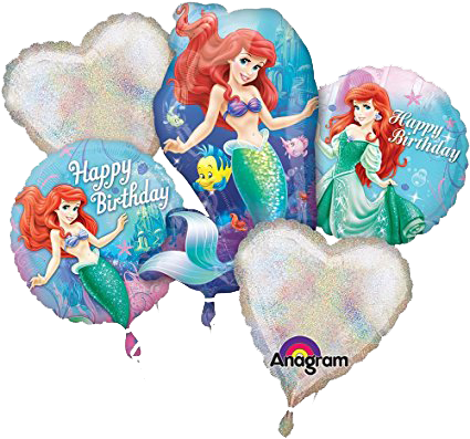 Little Mermaid Bouquet Balloon Set - Little Mermaid Party Balloon Kit (425x425), Png Download