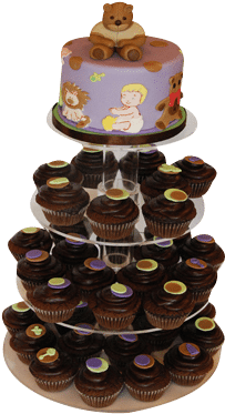 Baby Shower Cupcake Tower - Cupcake (310x420), Png Download