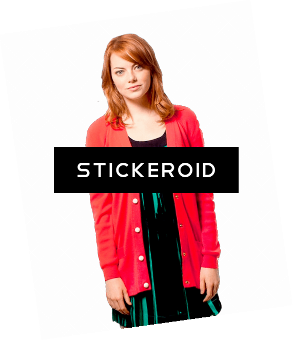 Emma Stone Casual Dress - Girl (571x662), Png Download
