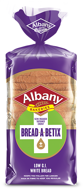 Bread A Betix Low Gi White Bread - Albany Low Gi Bread (267x606), Png Download