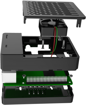 Raspberry Pi Abs Case Kit - Portable Network Graphics (419x599), Png Download